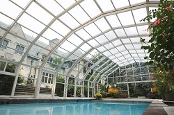 Acoperis telescopic pentru terase si piscine