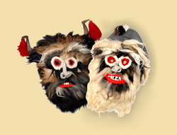 Mastile si costumele traditionale din Transilvania expuse la Venetia in perioada faimosului Carnaval