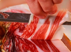 iberico pata negra slice