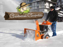 Ustensile necesare sezonului rece de la Gradinarul Gospodar, totul de la o freza de zapada profesionala pana la o drujba de taiat lemne