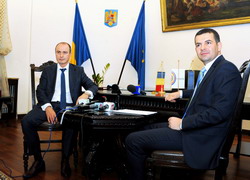 Daniel Constantin si Achim Irimescu la Ceremonia de predare