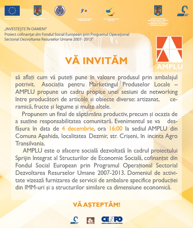 Economia sociala Invitatie 4 decembrie AMPLU