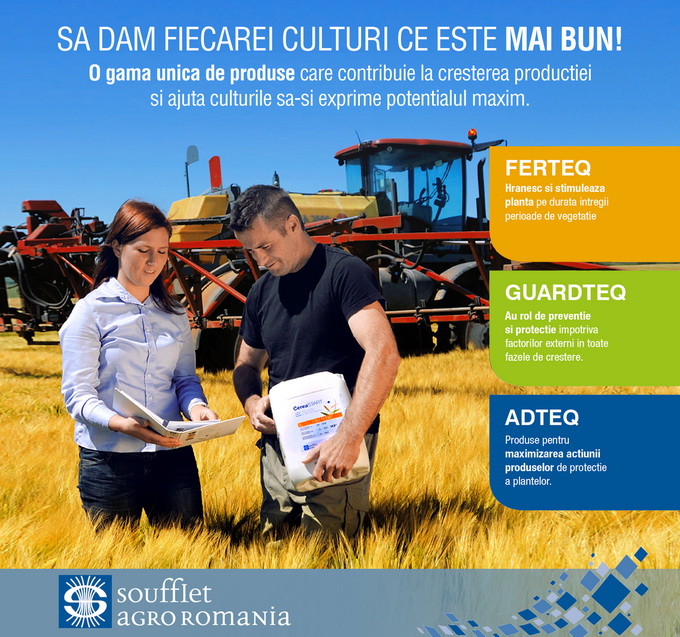 Ingrasaminte foliare pentru culturile agricole de la Soufflet Agro Romania