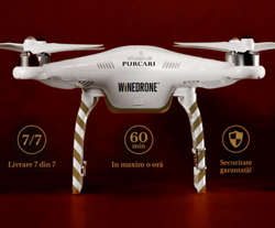 Livrarea vinurilor prin intermediul dronelor, realizata in premiera mondiala de Vinaria Purcari