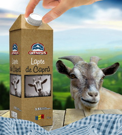 Olympus si Tetra Pak au lansat noul lapte de capra de la ferme romanesti