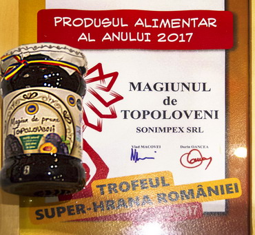 Magiunul din prune Topoloveni a fost desemnat Produsul alimentar al anului 2017
