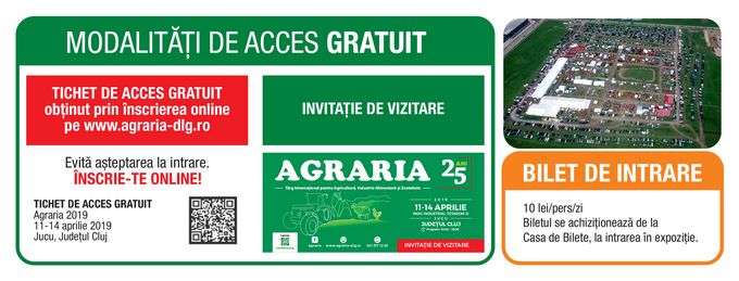 AGRARIA 2019 - Modalitati Acces