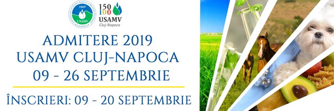 Admitere la USAMV Cluj-Napoca sesiunea de toamna 2019
