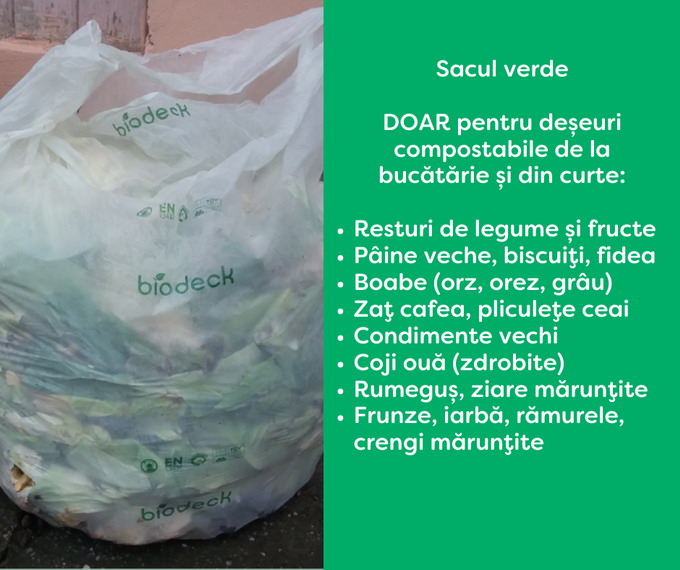 Biodeck - Programul pilot Dobroesti Composteaza - Sacul verde