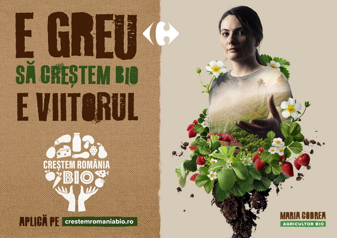 Capsunele Mariei dupa metoda mamei au devenit bio prin programul Crestem Romania BIO - Afis