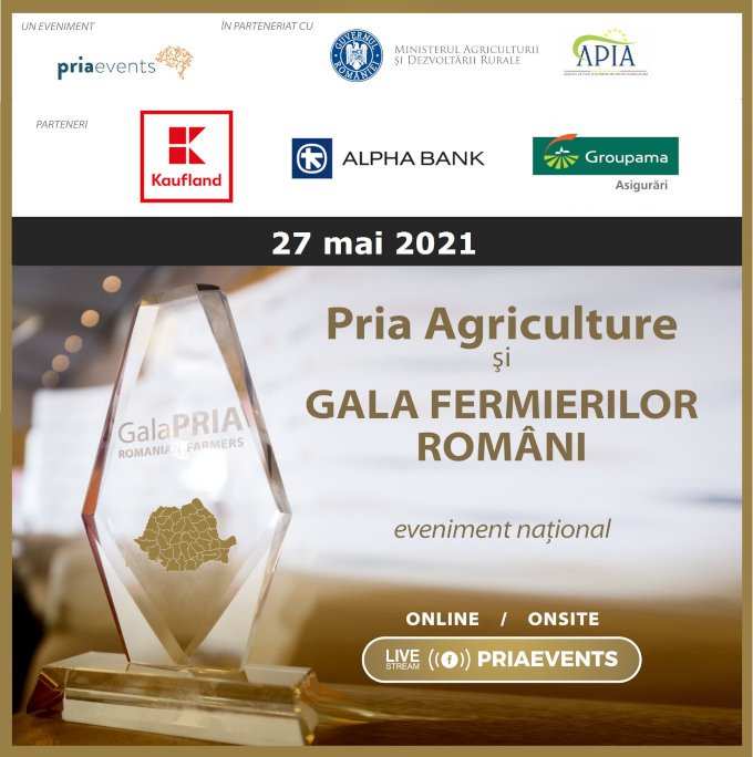 PRIAevents va invita sa luati parte la Gala Fermierilor Romani 27 mai 2021