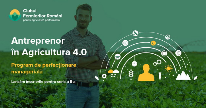 50 de fermieri antreprenori din toata tara sunt asteptati sa participe la a doua editie a programului Antreprenor in Agricultura 4-0