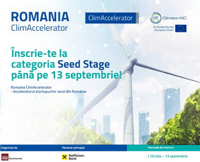 Cel mai complex program de accelerare pentru startupuri greentech deschide înscrierile etapa Seed Stage