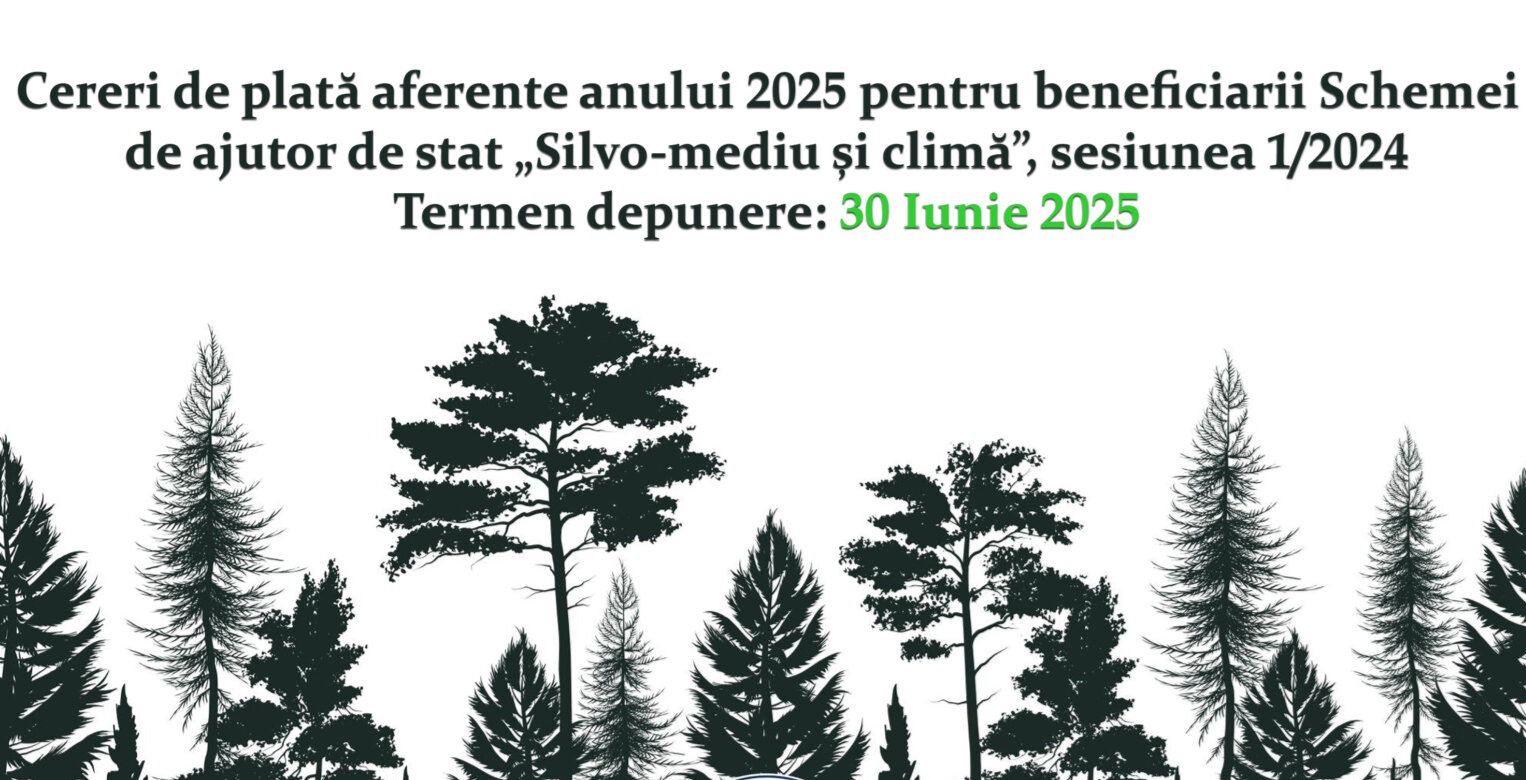 APIA primește Cereri de plată pentru Schema de ajutor de stat „Silvo-mediu și climă”