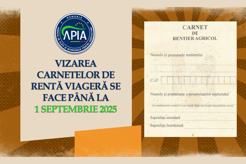 APIA: Vizarea carnetelor de rentă viageră se face până la 1 septembrie 2025