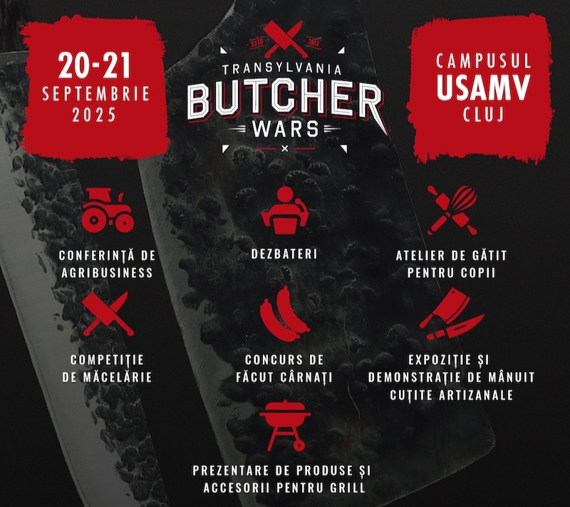 Competiția Transilvania Butcher Wars aduce la Cluj măcelari de pe trei continente