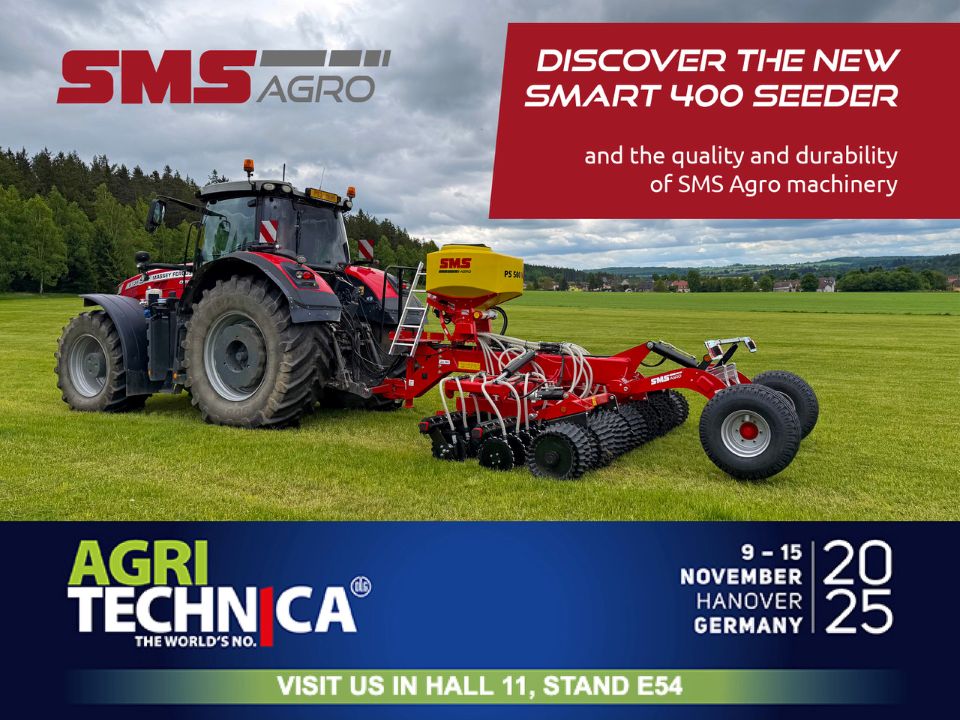 SMS Agro va prezenta în premieră mondială noua semănătoare SMART 400 la expoziția Agritechnica 2025