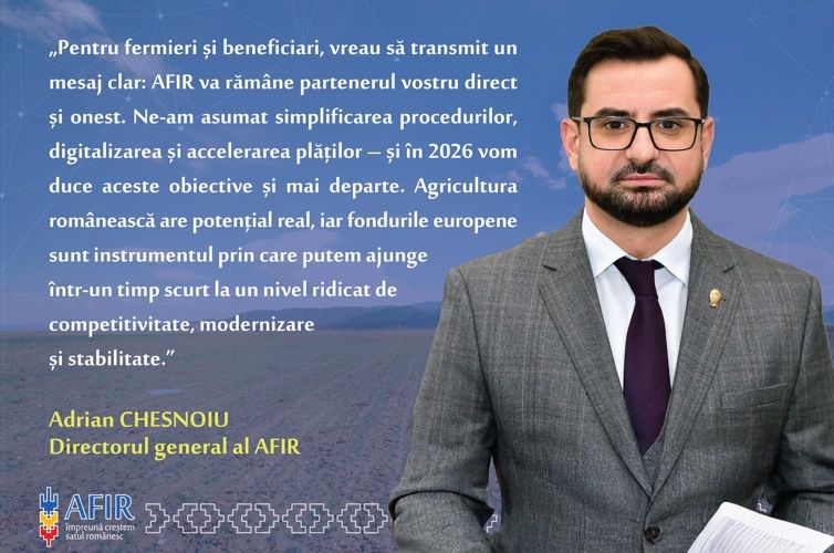 Mesajul de An Nou al Directorului general AFIR, Adrian Chesnoiu