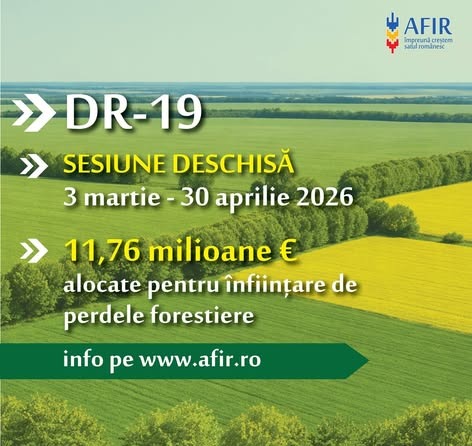 S-a deschis sesiunea de primire a cererilor de finanțare pentru intervenția DR-19