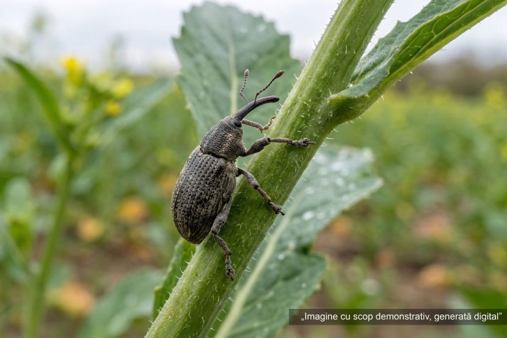 Gărgărița tulpinilor de rapiță devine activă odată cu încălzirea vremii