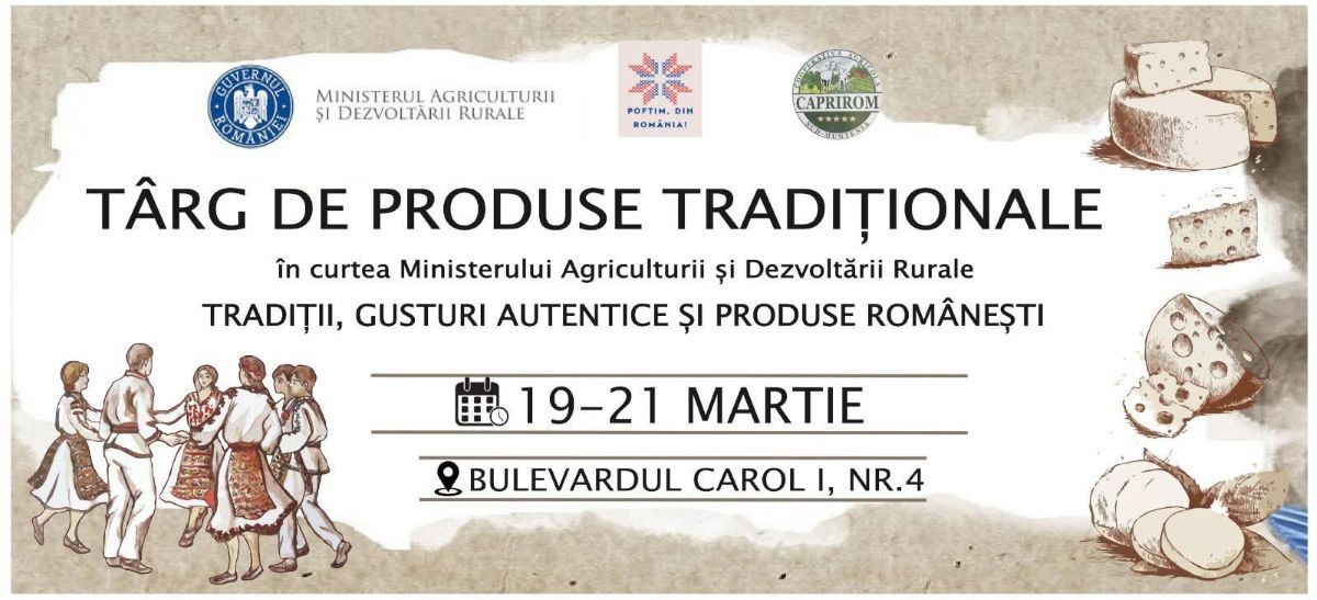 Tradiții, gusturi autentice și produse românești – târg de produse tradiționale în curtea MADR