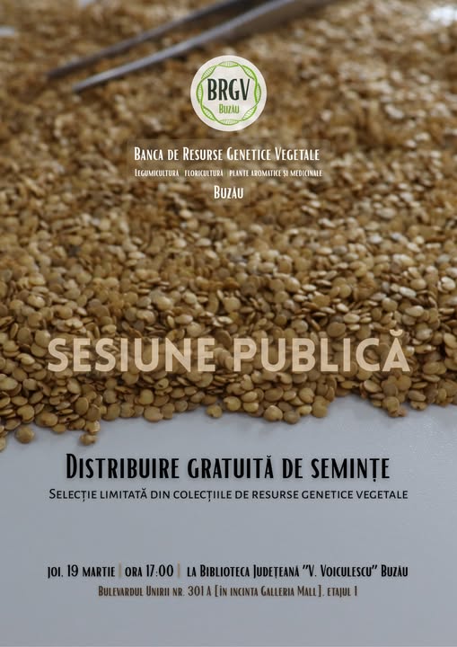 BRGV Buzău distribuie gratuit semințe de legume pentru pasionații de grădinărit