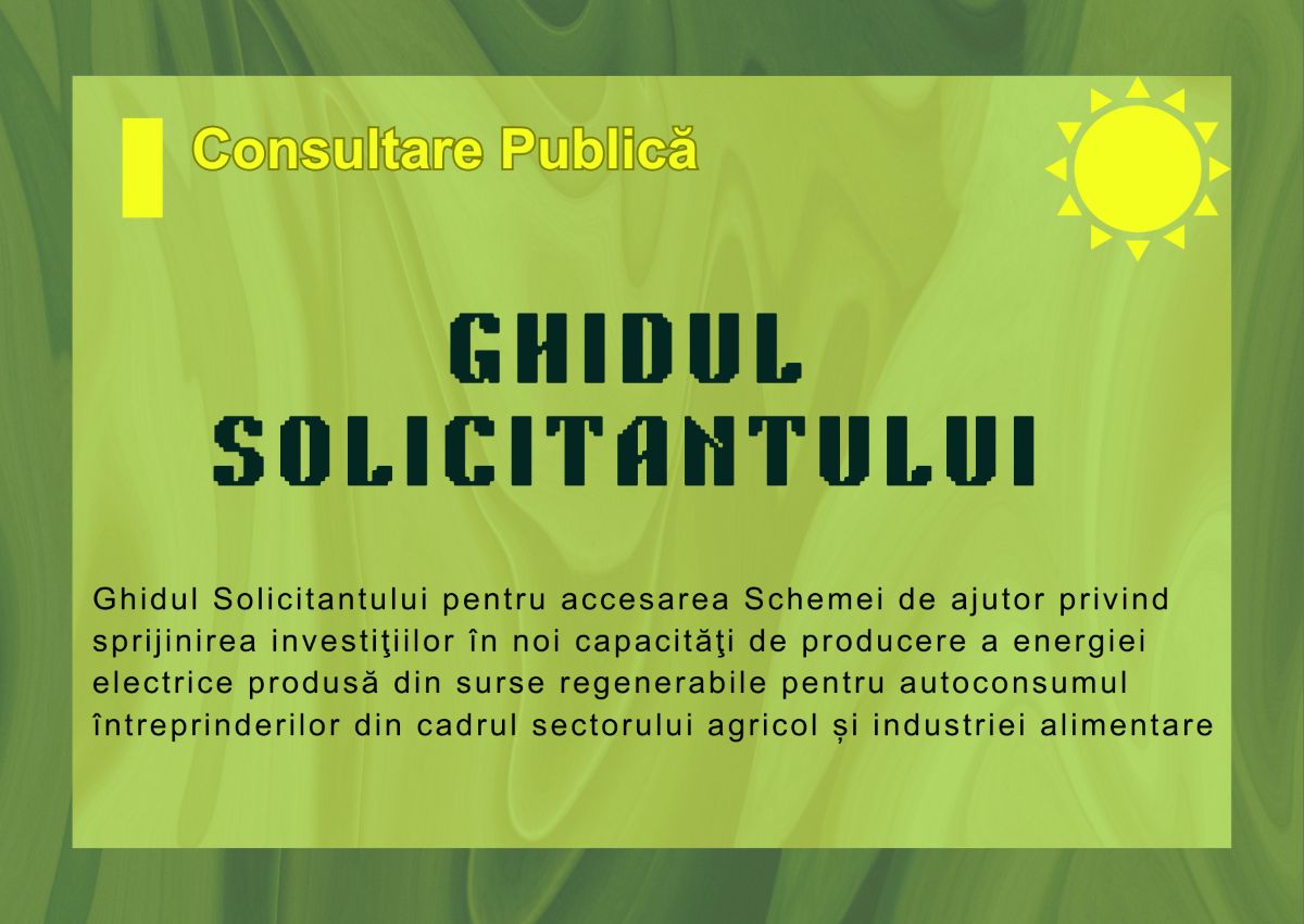 Un nou „Ghid a Solicitantului” se află în transparență decizională pe site-ul MADR