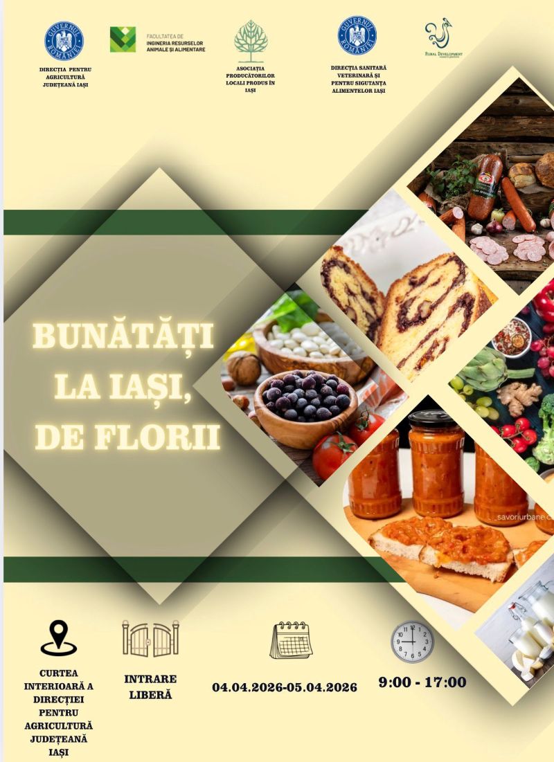 „Bunătăți la Iași” de Florii: Târg tradițional la Iași