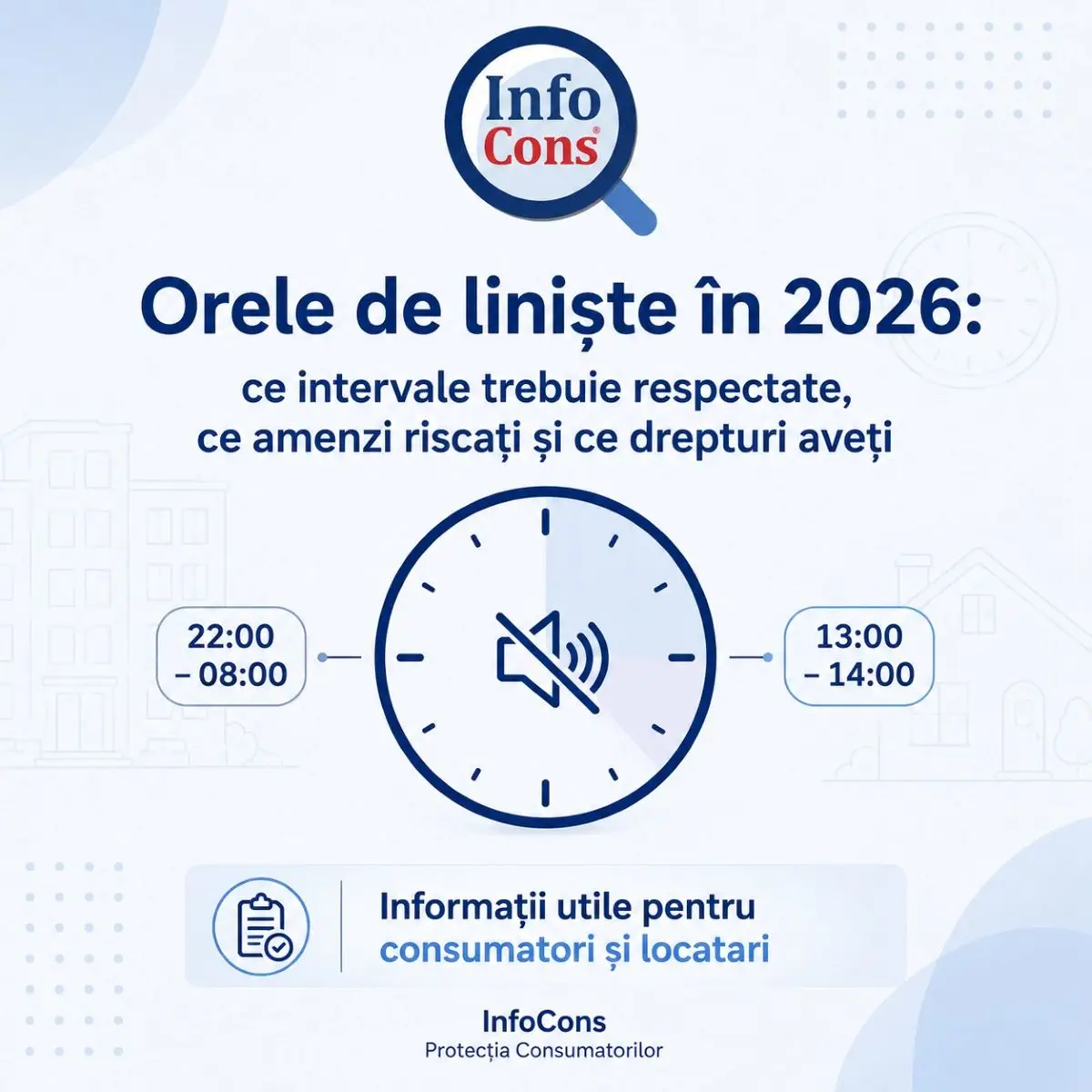 Orele de liniște în 2026: ce intervale trebuie respectate, ce amenzi riscați și ce drepturi aveți