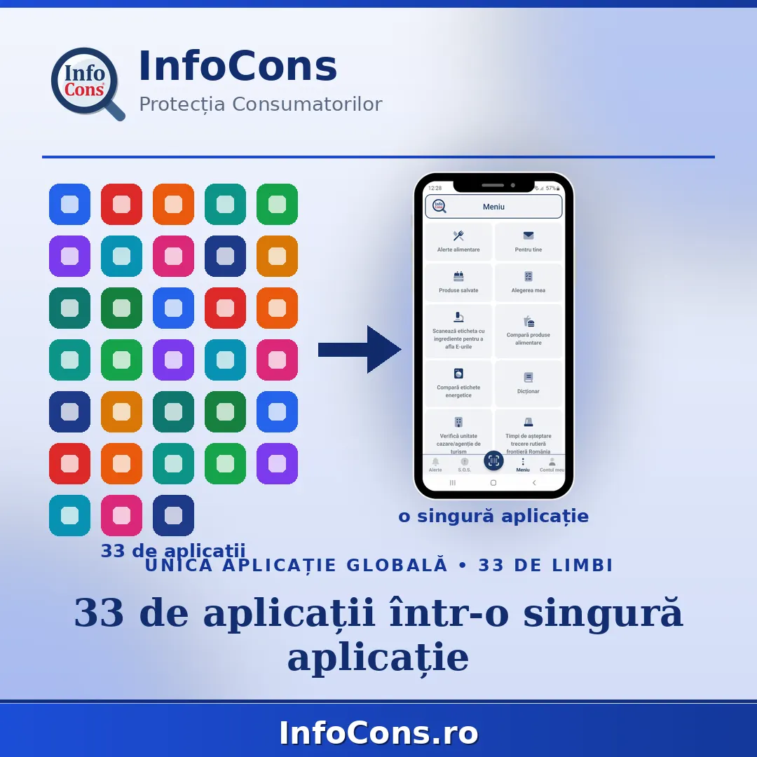 Unica aplicație globală care reunește 33 de aplicații într-o singură aplicație, în 33 de limbi – InfoCons App