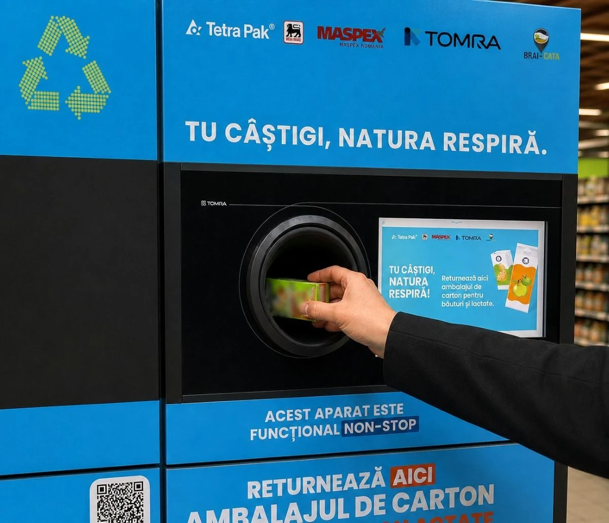 Peste un milion de ambalaje din carton pentru băuturi și lactate, colectate în proiectul pilot „Tu câştigi – natura respiră”
