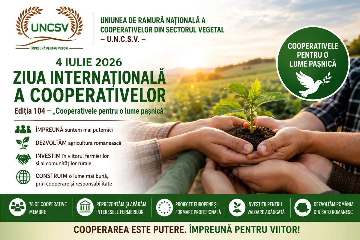 Ziua Internațională a Cooperativelor Ediția 104 – „Cooperativele pentru o lume pașnică”