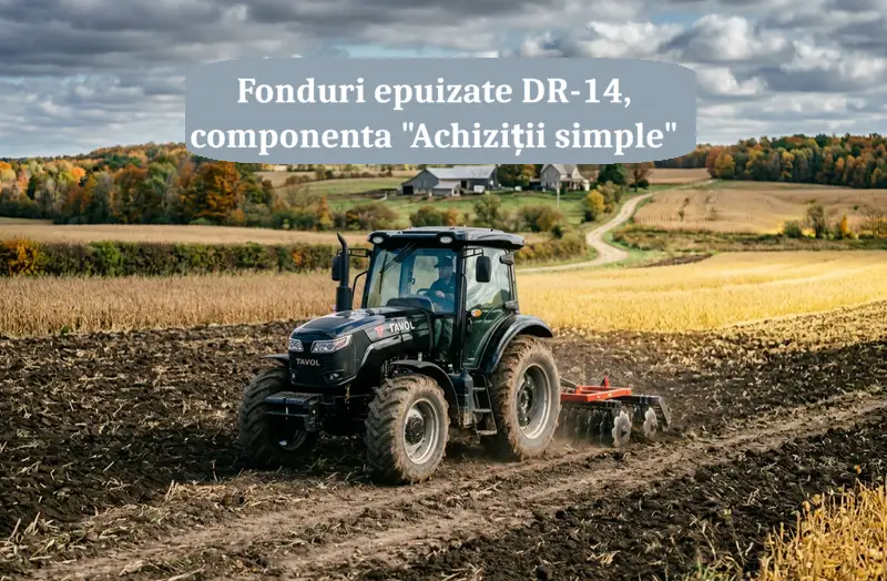 Fondurile alocate intervenției DR-14 pentru componenta achiziții simple au fost epuizate