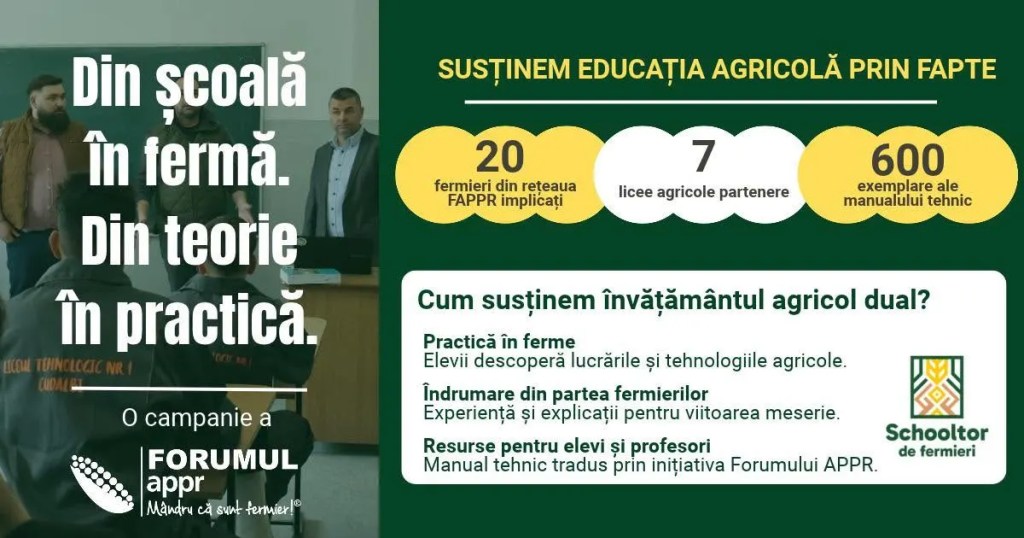 Din școală în fermă – din teorie în practică